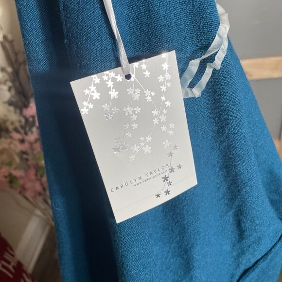 CAROLYN TAYLOR Turquoise Knit Pullover Sweater Turtle Neck Women Size Large - Picture 7 of 8